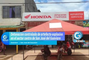 Detonación controlada de artefacto explosivo en el sector centro de San José del Guaviare