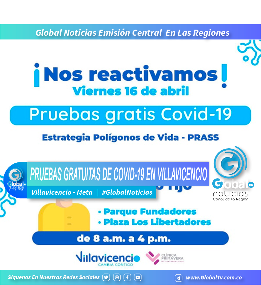 PRUEBAS GRATUITAS DE COVID-19 EN VILLAVICENCIO