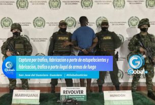 Captura por tráfico, fabricación o porte de estupefacientes y fabricación, tráfico o porte ilegal de armas de fuego en el municipio de San José del Guaviare