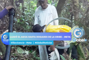 Llegó el agua hasta hogares de la Uribe - Meta, gracias a esfuerzos de la comunidad , Ejército y Alcaldía